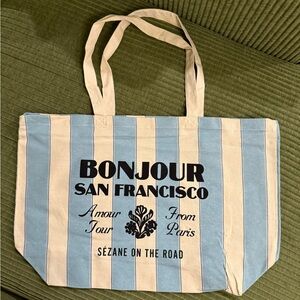 Limited edition Sezane tote bag - San Francisco blue